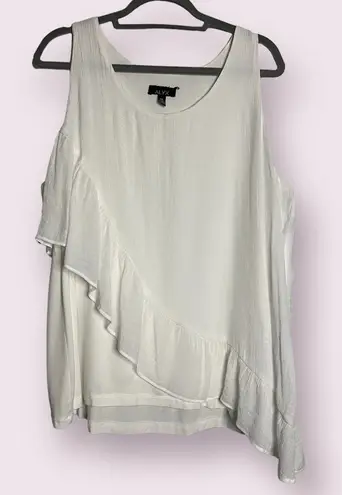 ALYX White Asymmetrical Layered Sleeveless Blouse XXL