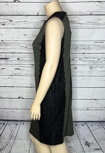 Ronni Nicole  NWT Size 16 Dark Gray - Black Floral Lace Sleeveless Sheath Dress