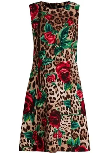 Dolce & Gabbana NWOT  rose leopard print dress