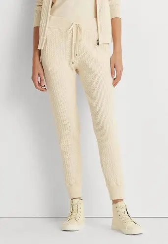 Ralph Lauren Lauren  Cable-knit Jogger Pants Plus Size XXL, Winter Cream NWT $145