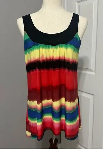 Promise Rainbow Striped Tank Top Red Size L