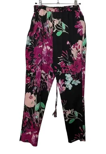 Yumi Kim Tania Floral Pants Pull On Bohemian Hippie Womens Size XS