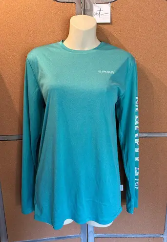 Magellan outdoors Magellan Fish Gear Women's Size S Boyfriend Fit Teal Moisture Wicking Logo Shirt