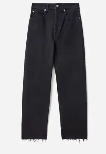 Everlane  The Way High Jean organic cotton in coal raw hem Sz 25 Long Regular NWT