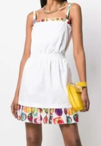 Love moschino NWT Patches White Mini Ruffle Dress