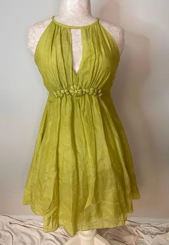  Anthropologie Esley Fairy Lime Green Dress Sz S NWOT