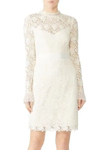 Monique Lhuillier ML Ivory Lace Sheath Dress, Size 0 NEW w/Tag