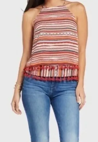 Sunday in Brooklyn Evereve Desert Stripe Tiered Tassel Tank Top S Anthropologie