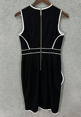 Calvin Klein  sleeveless pencil dress womens 4 black corpcore classic retro glam