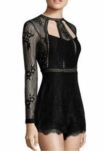 Alexis Annora Lace Cutout Black Romper Size Small