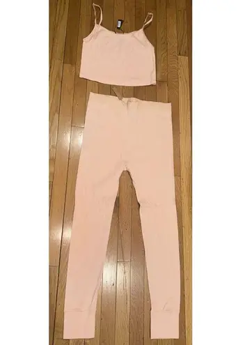 SKIMS READ* Sleep Set XL Tank Top & 2X leggings quartz pink logo pajama lounge