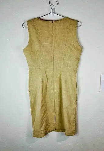 Shelby & Palmer Tan Sleeveless Sheath Dress Professional Work Size 6 Polyester
