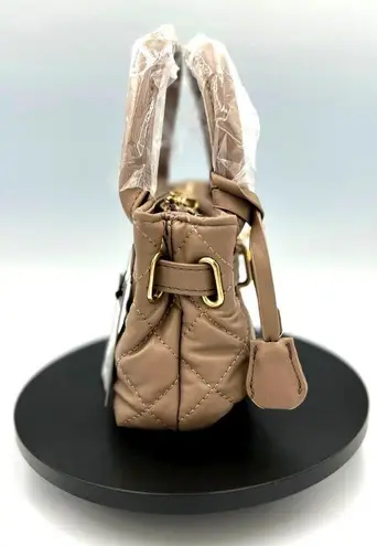 Badgley Mischka Mini Diamond Quilted Tote - Taupe