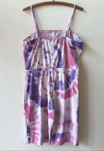 Purple Pink Tie Dye Bodysuit Romper Size XL