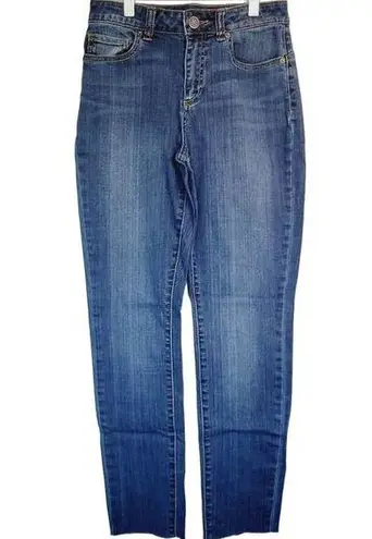 Victoria's Secret  Womens Size 4 Blue High-Rise Cropped Jeans Angel Wings