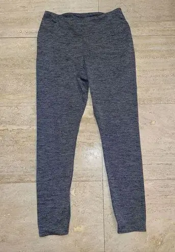 Tsla Black Athletic Leggings High Rise Stripes Gray Womens Size Large‎