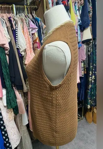 Truth by Republic Sleeveless Knit Top Brown Size XL