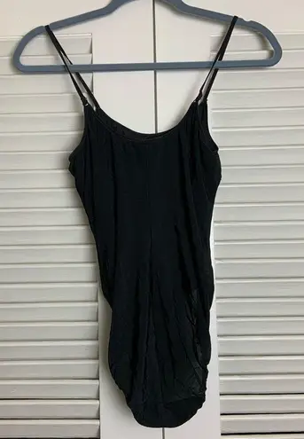 MD/LG Black stretch silk ballerina bodysuit Size M