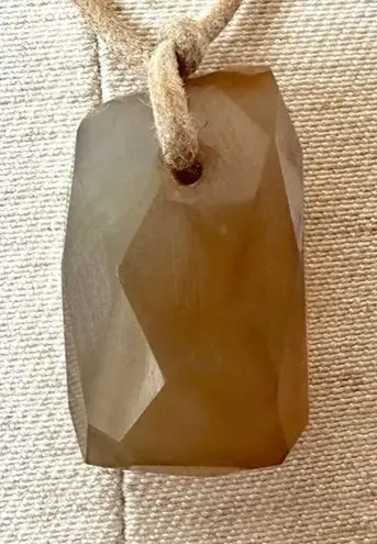 Agate pendant necklace on brown cord