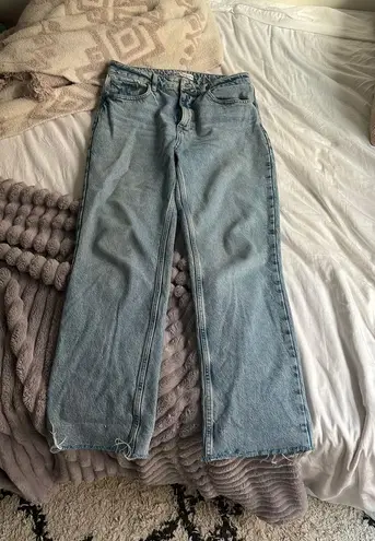 ZARA High Waist Straight Leg Jeans