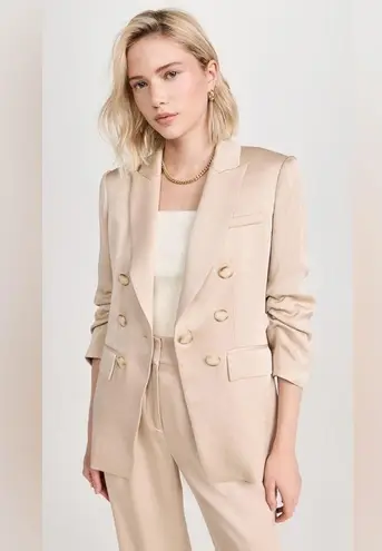 Veronica Beard Robinne Relaxed Fit High Rise Wide Leg Pant in Sand size 4 NWT