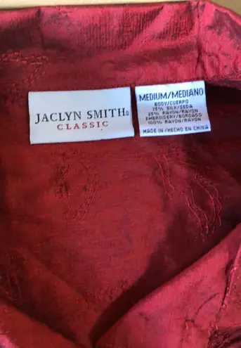 Jaclyn Smith Classic Red Button Down Shirt Medium