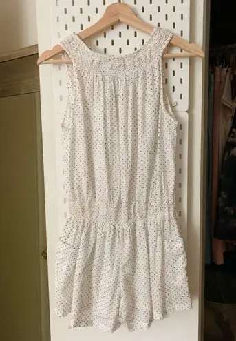 White Kerry Cassill dotted romper