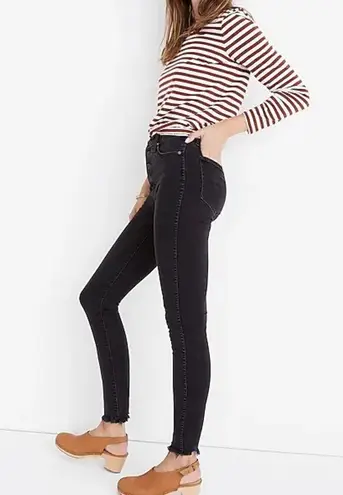 Madewell  • 10" High-Rise Skinny Jeans in Berkeley Black: Button-Through Edition