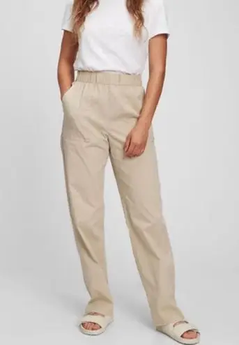 Gap  Off Duty Khaki Pants Beige Elastic Waist Womens Medium Joggers