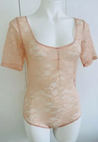 ZARA Peach Lace Bodysuit NWOT