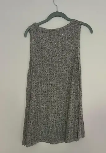 Vocal Gray Sleeveless Beaded Tank Top Blouse