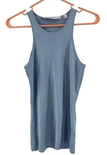 Equipment FEMME Tank Size Small Light Blue Racer *SAMPLE Stretch Ribbed Luxury