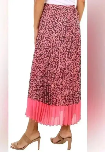 WD•NY WD.NY Floral Pleated Midi Skirt, Size Medium