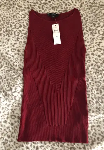 Ann Taylor NWT  Boatneck Sweater Shell In Burgundy size Medium