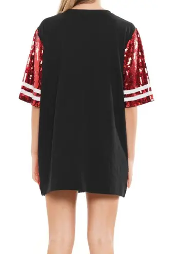 Boutique Sequin Game Day Jersey Dress