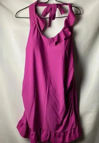 ROMANS SWIM WO ONE PIECE MAGENTA HALTER SWIMSUIT SEE MEASUREMENTS BELOW… Pink Size 22W