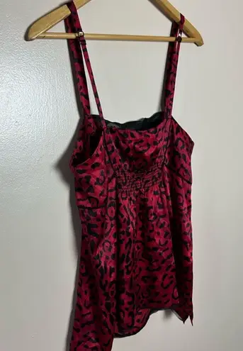 White House | Black Market SALE! Red Leopard WHBM Silk Cami Chemise Size S EUC