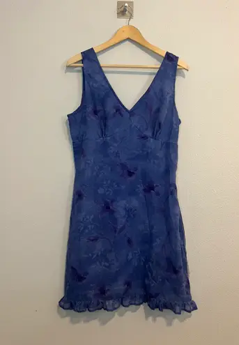 Vintage Blue romantic floral share summer dress sleeveless