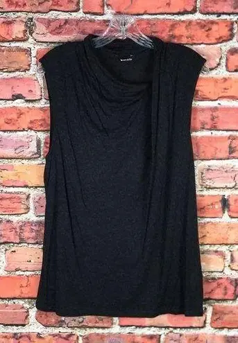 LA Made Black  Revolve Sleeveless Draped Angora Knit Top