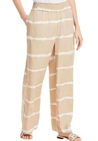 BeachLunchLounge Women's new Beach Lunch Lounge Liane wide leg casual pant tan and white tie dye