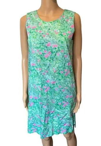 Gillian Valentine Green Pink Cottagecore Fairy Floral Clover Heart Mini Dress Size M
