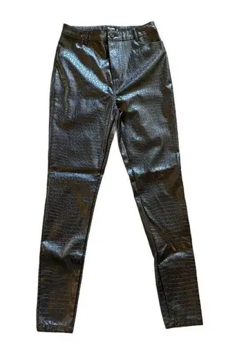 Missguided Faux Leather Snakeskin Pants