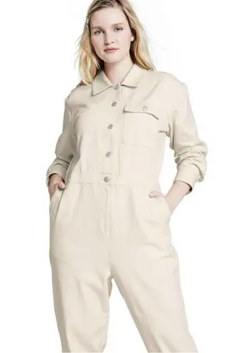 Sandy Liang Women’s 2 x TARGET Cream Long Sleeve Jumpsuit Painter’s Boiler Suit