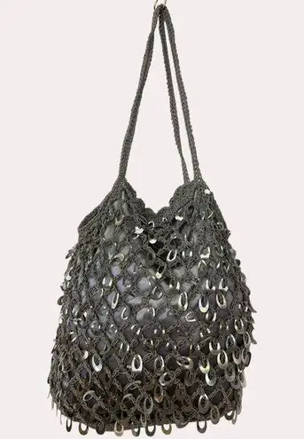 Unique Women's Silver Sequin Designed Shoulder Bag SKU 6149