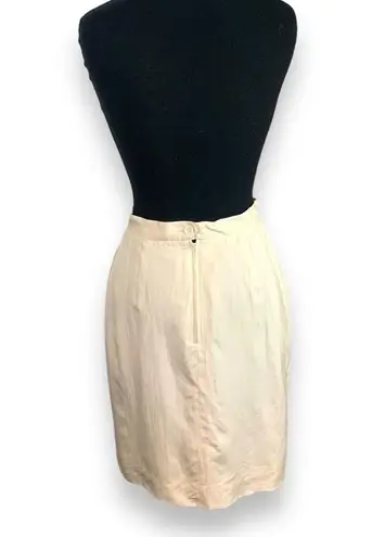 Ralph Lauren Vintage  Purple Label Off White Silk Skirt