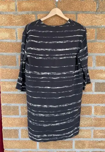 Vince  100% Silk Striped V-Neck Tunic Dress xs