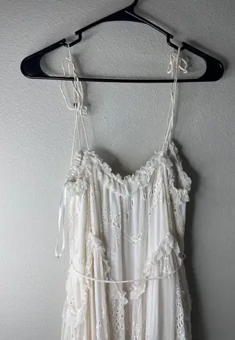 Zimmermann 100% Silk Ivory Bow Floating Prima Dress