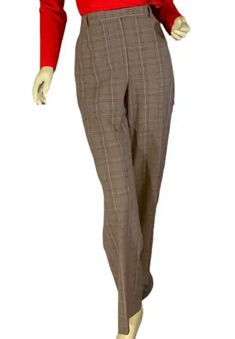 Sag Harbor BROWN, RED AND CREAM CHECK TROUSER PANTS (14)