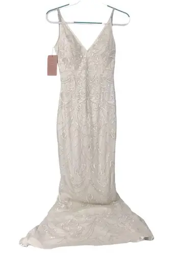 BHLDN  ASLIN BEADED EMBROIDERY VINTAGE STYLE WEDDING PROM DRESS WOMENS SIZE 0