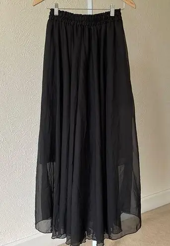 Cristinalove beautiful layered black chiffon flowy skirt